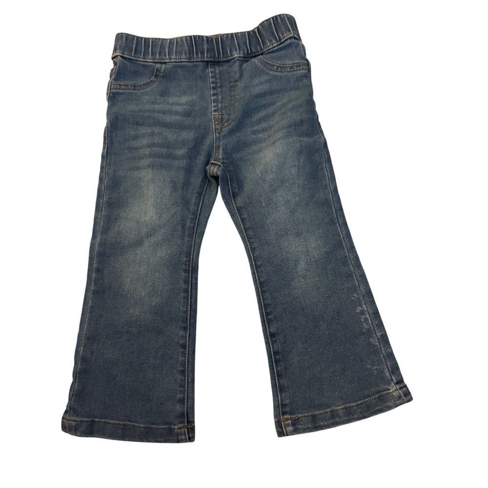 7 For All Mankind Kids 24M Blue Denim Pull On Bootcut Jeans Medium Wash